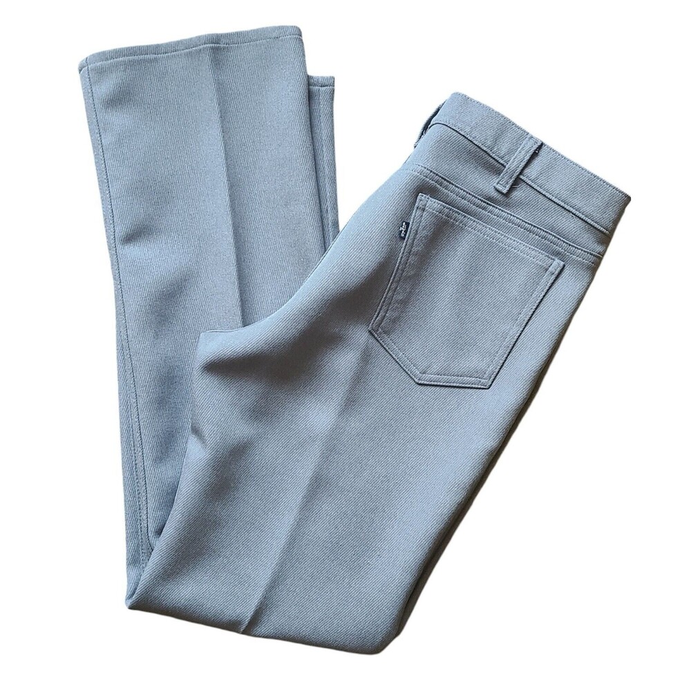 Vintage 70s 80s Men's Levi's 517 Gray Pleated Slack Pants Size 36X33 Black Tab